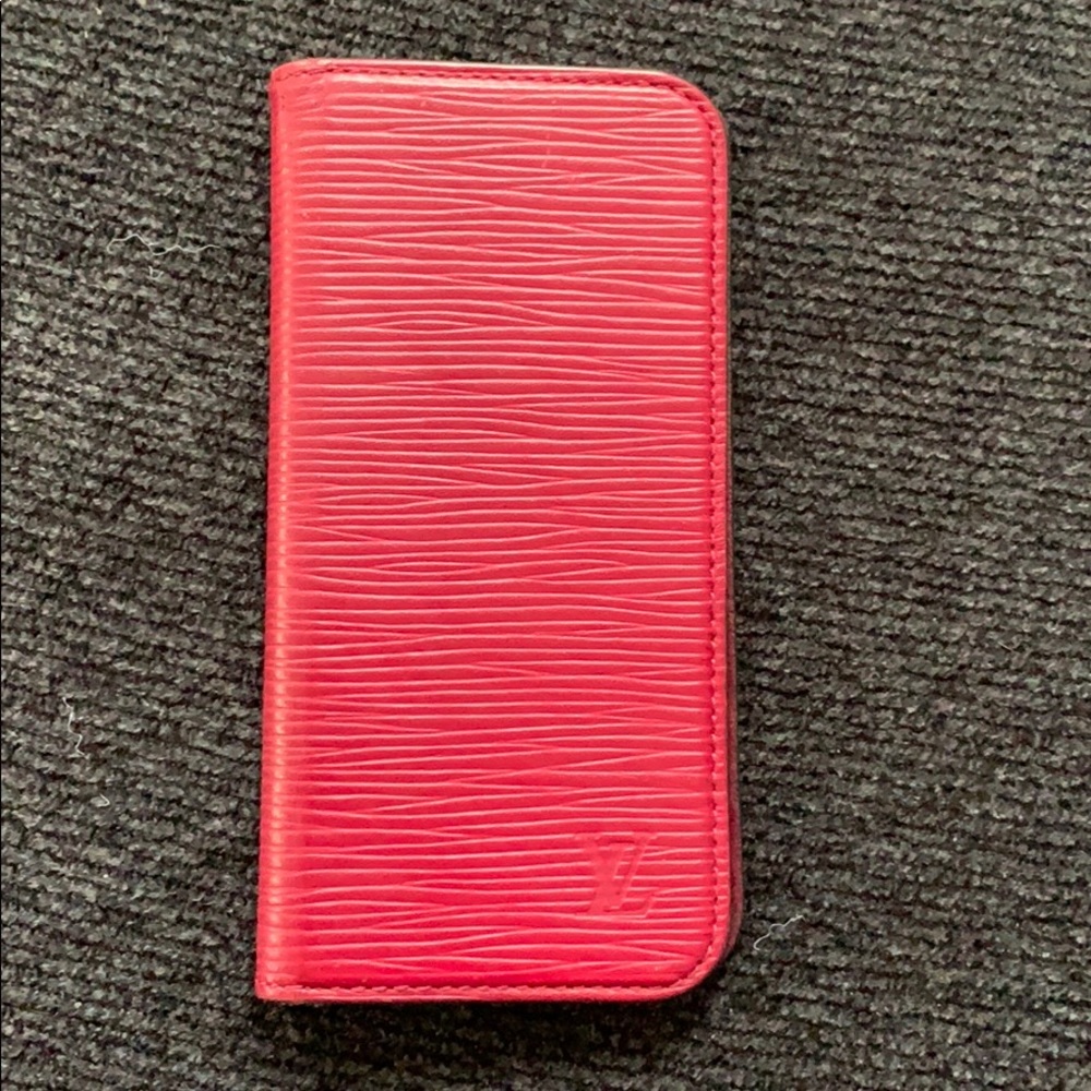 Authentic Louis Vuitton Burgundy Phone Case